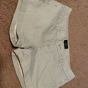 American eagle blue and white striped shorts